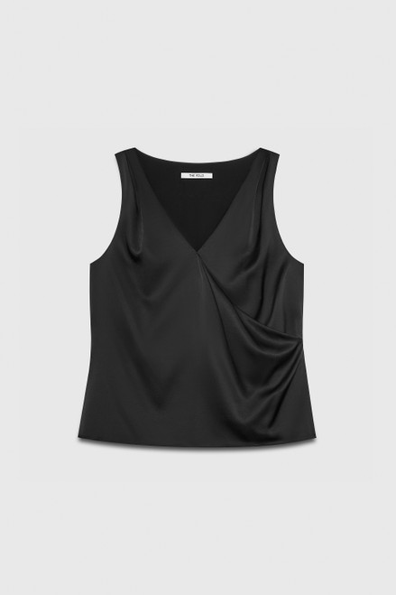 Ines Cami Black Silk Satin