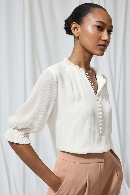 Tierney Blouse Ivory Silk