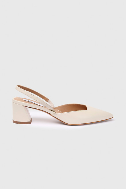 San Pietro 45 Heel Ivory Leather