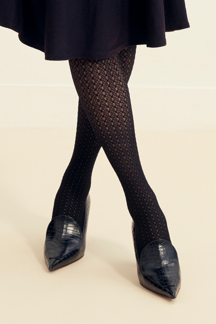 Alba Textured Mesh Fashion Tights