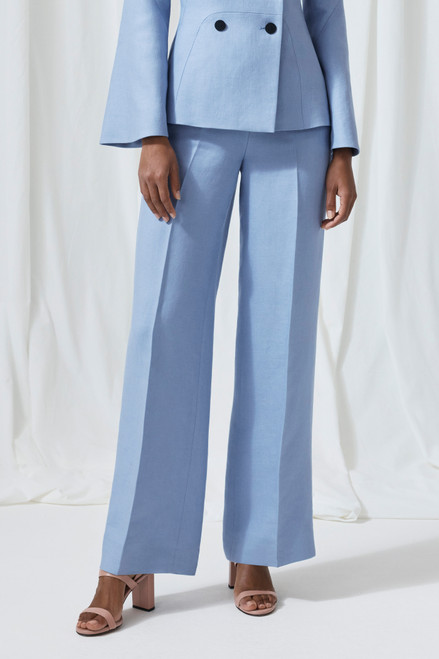 Adelaide Wide-Leg Trousers Ice Blue Linen