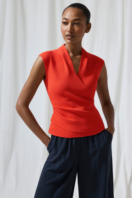 Eldia Top Vivid Orange Sculpt Knit