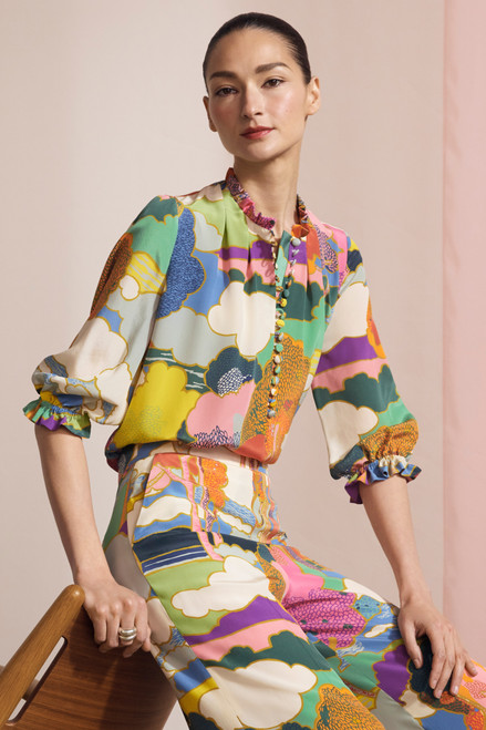 Tierney Blouse Multicolour Silk Made With Liberty Fabric