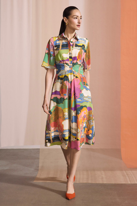 Positano Dress Multicolour Silk Made With Liberty Fabric