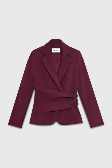 Collingham Jacket Plum Sculpt Stretch Crepe