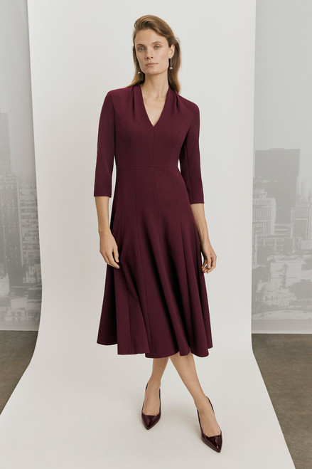 Andorra Dress Plum Sculpt Stretch Crepe