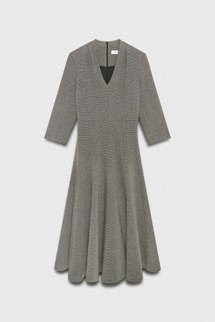 Andorra Dress Grey Stretch Jacquard