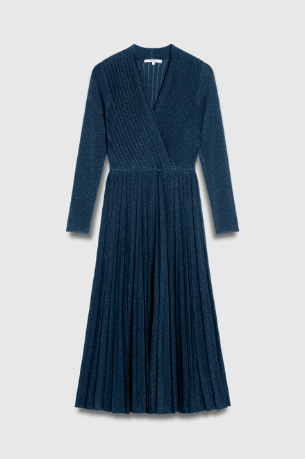 Minori Dress Navy Metallic Knit