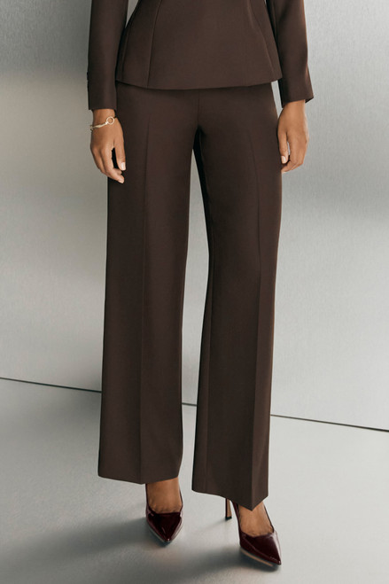 365 Pure Wool Adelaide Wide-Leg Trousers Chocolate