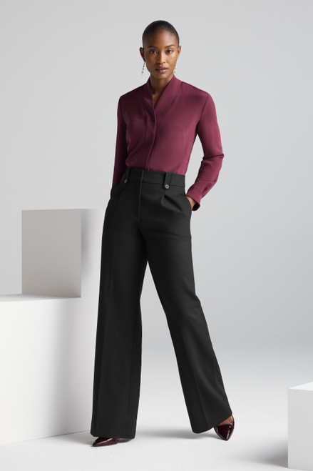 Bowery Blouse Plum Stretch Silk