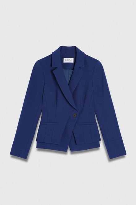 Loretta Jacket Indigo Blue Sculpt Stretch Crepe