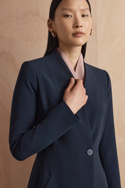 Finchley Coat Navy Crepe