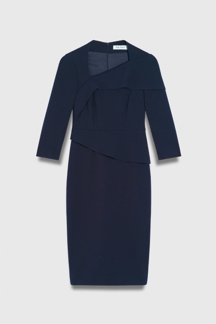 Ceretto Sculpt Stretch Crepe Dress Navy