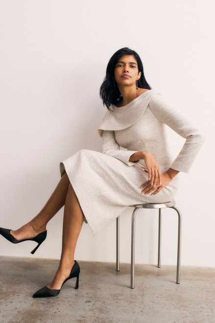 Palmerston Tweed Dress Winter White