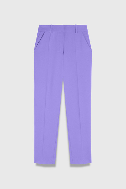 Tavira Sculpt Stretch Crepe Slim-Leg Trousers Lilac