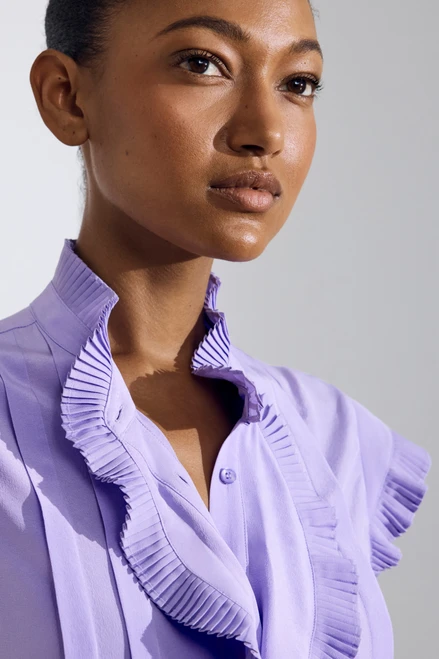 Symons Silk Sleeveless Blouse Lilac
