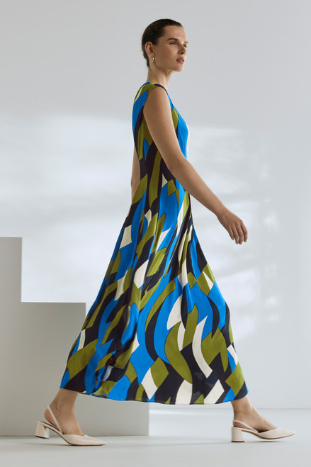 Mariano Crepe Dress Blue Multicolour
