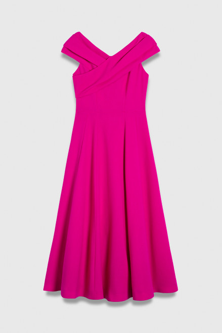 Palermo Wool Crepe Sleeveless Dress Vivid Magenta