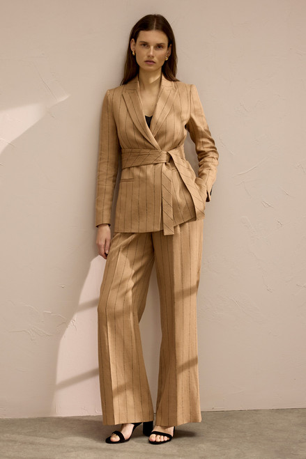 Montale Pinstripe Linen Tailoring Jacket Camel