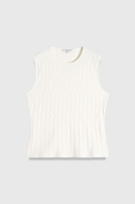 Mendoza Stretch Knit Top Ivory