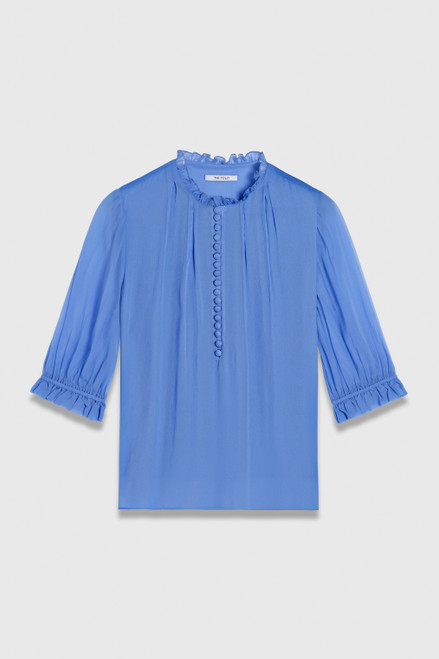 Tierney Silk Blouse Summer Blue