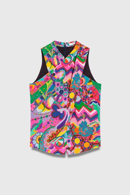 Cascia Silk Top Made With Liberty Fabric Pink Multicolour