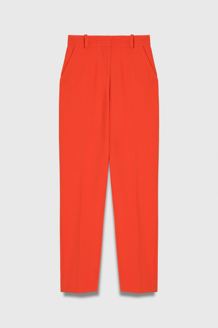 Tavira Sculpt Stretch Crepe Slim-Leg Trousers Summer Orange