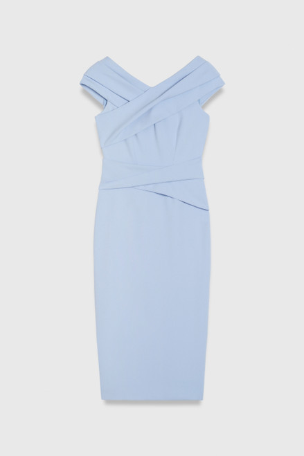 Luserna Sculpt Stretch Crepe Dress Powder Blue