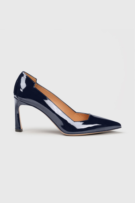 Savona Patent Leather Heels 80 Navy