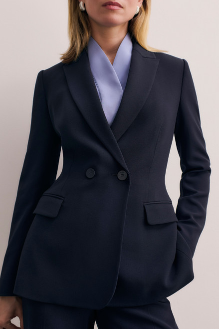 Clever Crepe Knighton Jacket Navy