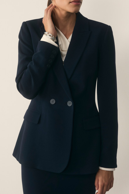 Clever Crepe Knighton Jacket Navy
