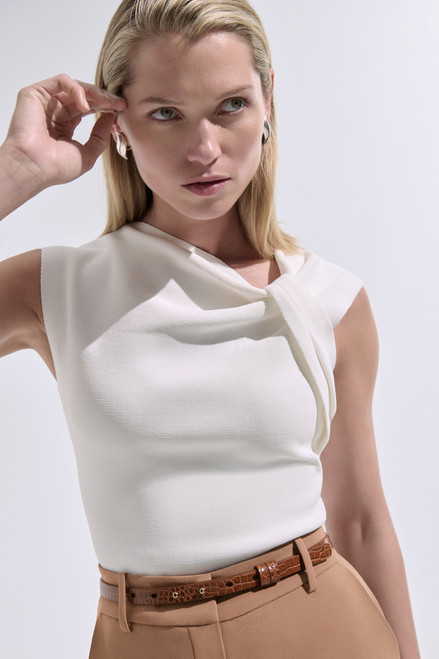 Sculpt Knit Sovareto Top Ivory
