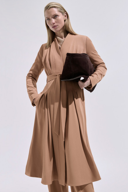Cervo Crepe Trench Coat Light Camel