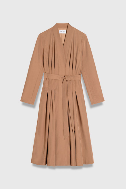 Cervo Crepe Trench Coat Light Camel