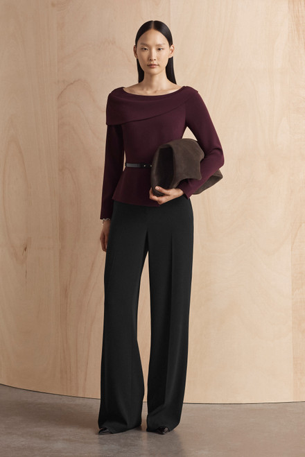 Clever Crepe Palmerston Top Deep Plum