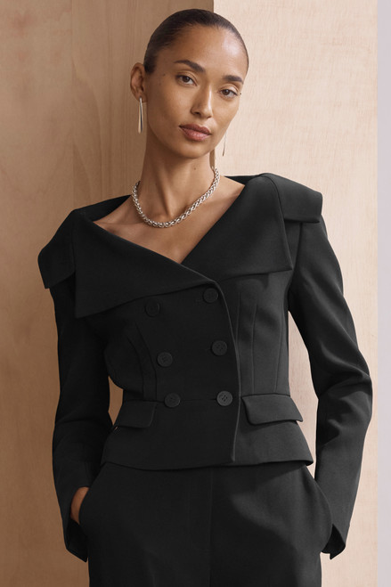 Clever Crepe Hamilton Jacket Black