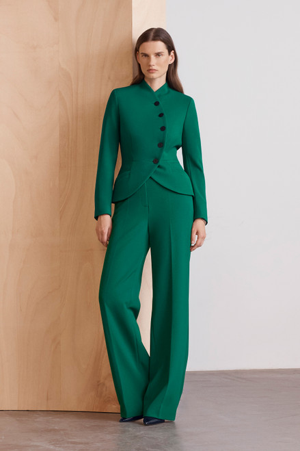 Verona Sculpt Stretch Crepe Jacket Cyanine Green