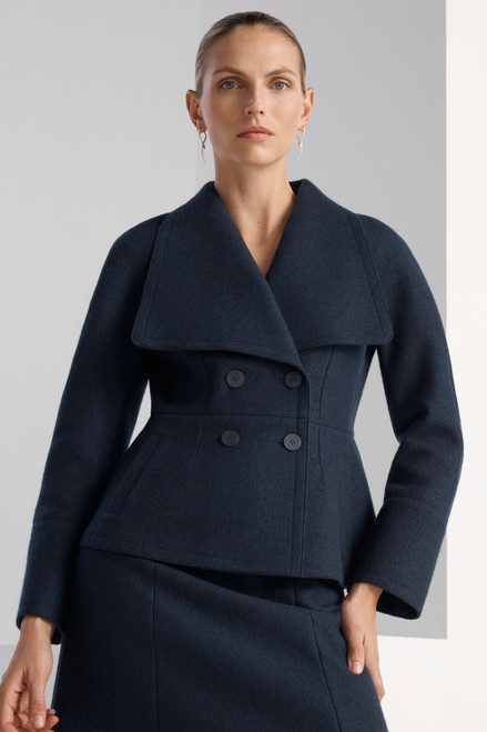 Napier Boiled Wool Jacket Navy