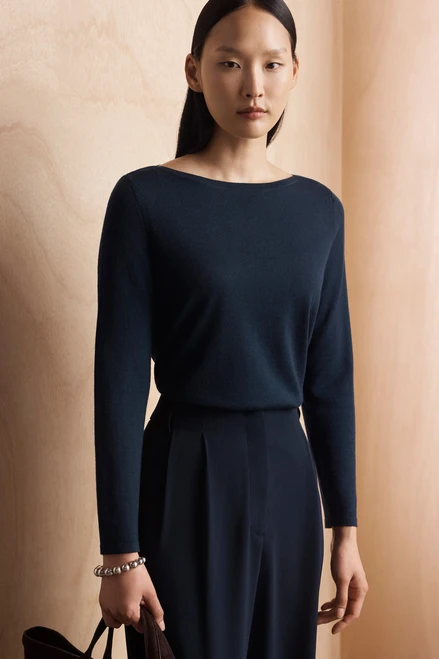 Vinci Merino Sweater Navy