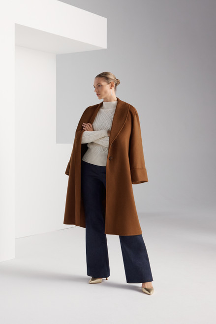 Berkeley Wool Double-Faced Coat Camel