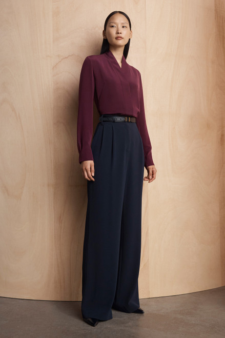 Clever Crepe Rialto Wide-Leg Trousers Navy