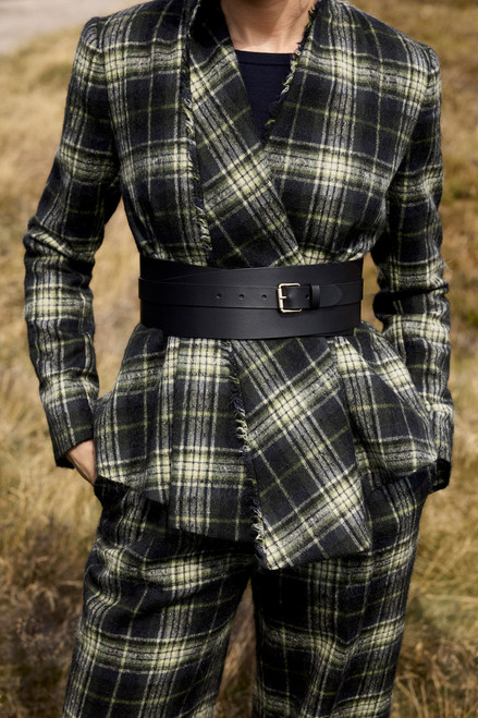 Noci Leather Belt Black