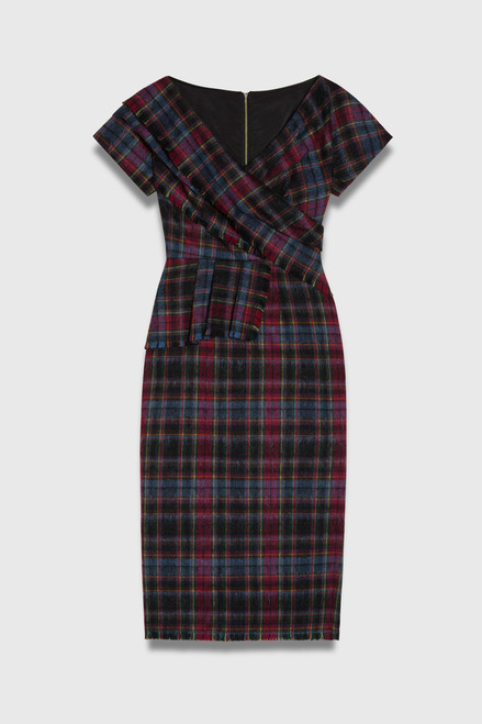 Cannich Wool Dress Red And Blue