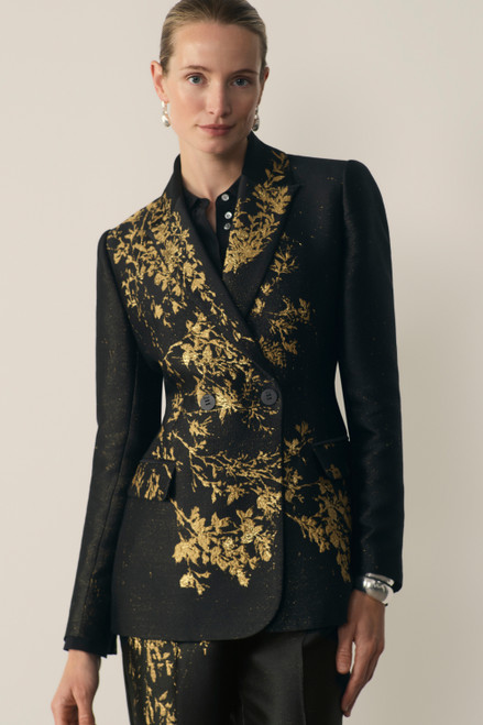 Knighton Jacquard Jacket Black And Gold