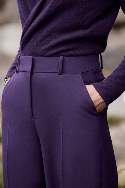 365 Pure Wool Adelaide Wide-Leg Trousers Amethyst