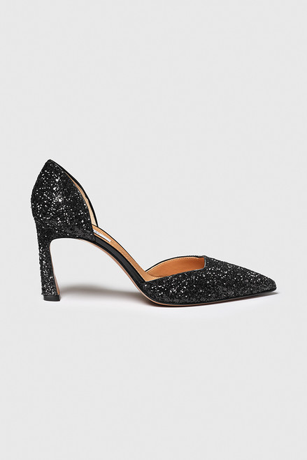 Treviso Metallic Heels 80 Black