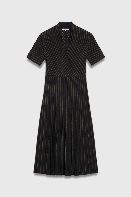 Jura Metallic Knit Dress Black