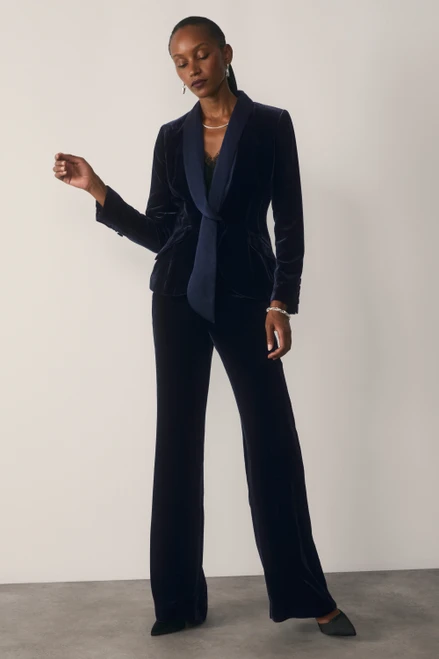 Lennox Velvet Jacket Navy