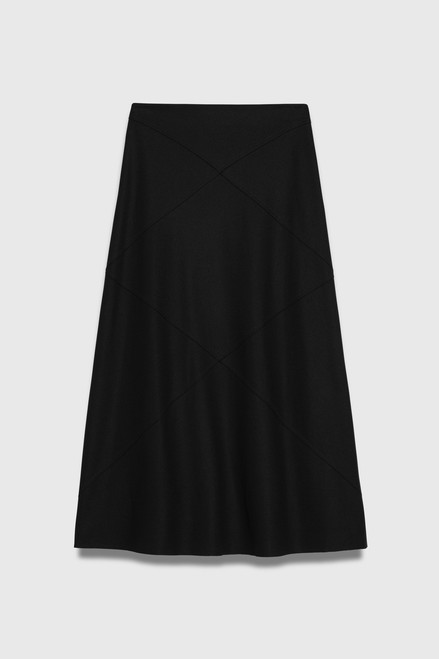 Torridon Boiled Wool Skirt Black