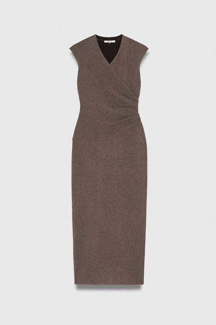 Venaria Metallic Knit Dress Pewter